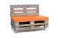 Preview: Palettenkissen Sunline Uni 120x80x8 orange