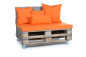 Preview: Palettenkissen Sunline Uni 120x80x8 orange-2