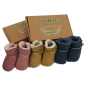 Preview: Lammfell Babyschuhe einfacher Klettverschluss rosa