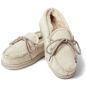 Preview: Lammfell Hausschuhe Moccasins Elba beige