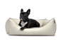 Preview: Hundebett Dreamcollection Kunstleder 90x70 cm creme