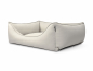 Preview: Hundebett Dreamcollection Kunstleder 90x70 cm creme-1