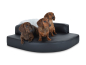 Preview: Hundebett Esquina Kunstleder 100x100 schwarz