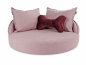 Preview: Hundebett Island Struqturo ROSA Ø 85cm-1