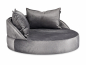 Preview: Hundebett Island Velvetline ANTHRAZIT Ø 100cm-2