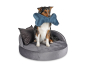 Preview: Hundebett Island Velvetline ANTHRAZIT Ø 70cm