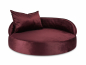 Preview: Hundebett Island Velvetline BORDEAUX Ø 100cm-1