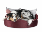 Preview: Hundebett Island Velvetline BORDEAUX Ø 100cm