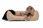 Preview: World Hundebett Kunstleder hellbraun 110x90 cm