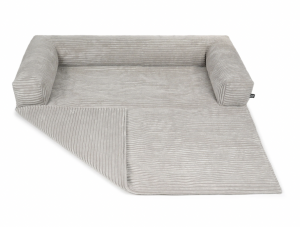 Hunde Sofaschutz Decke Dakota Cord SILBER