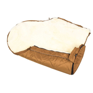 Lammfell Fußsack Vollfell bronze beige-1