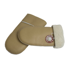 fäustinge Handschuhe beige Nappa