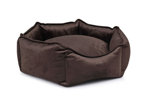 Hundebett hex braun velvet