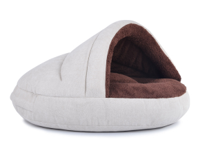 Hundebett Shell Comfort 90x90 cm cremebraun-1