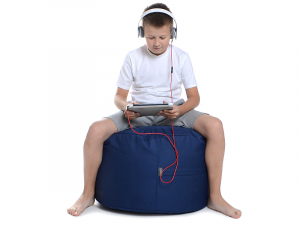 Juubag-rondo-Nylon-Sitzpouf 90cm marine