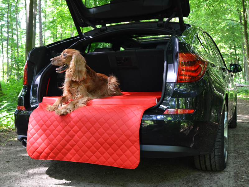 TIERVITAL NATURPRODUKTE - Auto Hundematratze Travelmat City Hunde-Reisebett  110 x 90 cm rot