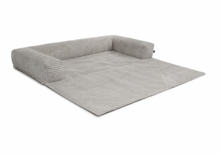 Hunde Sofaschutz Decke Dakota Cord SILBER