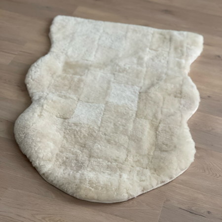 Lammfell Patchwork Teppich gobi