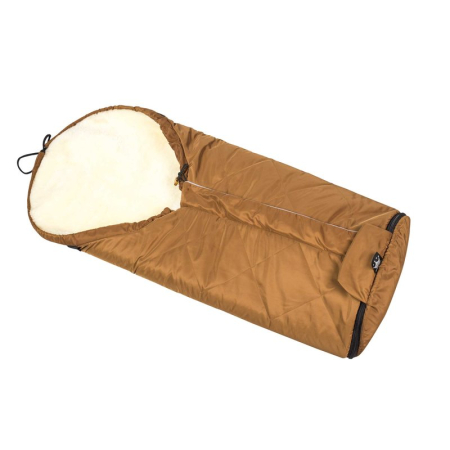 Lammfell Fußsack Vollfell bronze beige