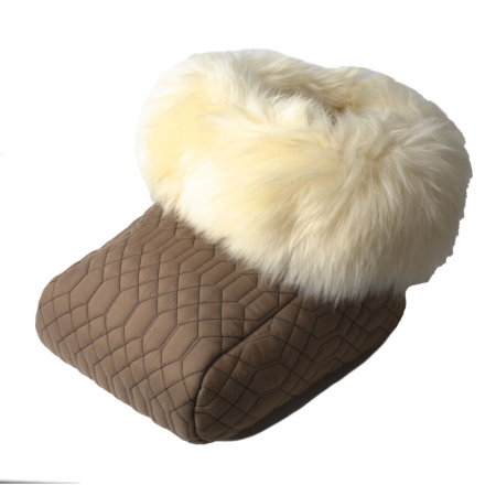 Fusswaermer Fusssack Lammfell beige hochwollig