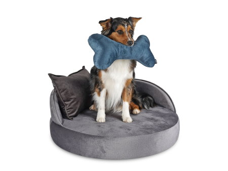 Hundebett Island Velvetline ANTHRAZIT Ø 70cm