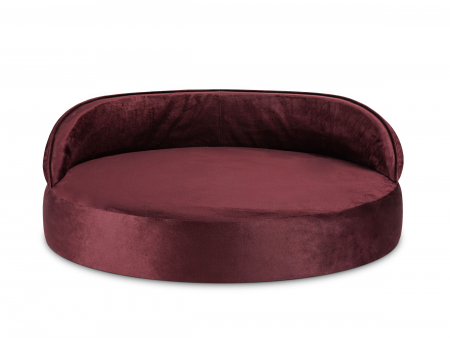 Hundebett Island Velvetline BORDEAUX Ø 100cm-2