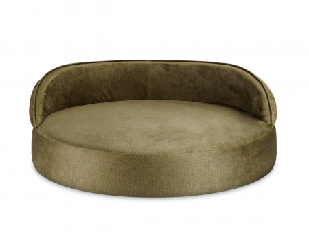 Hundebett Island Velvetline KHAKI Ø 85cm