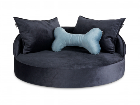 Hundebett Island Velvetline NAVYSCHWARZ Ø 100cm