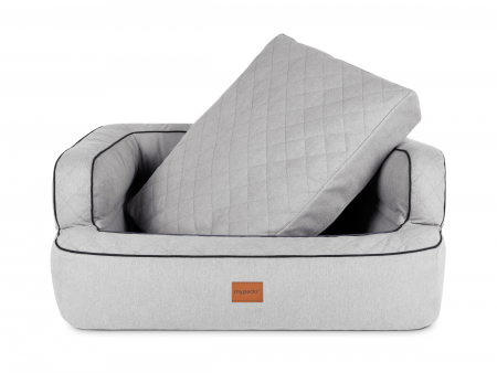 Neo Hundebett Luxuryline silber 90x70 cm-2