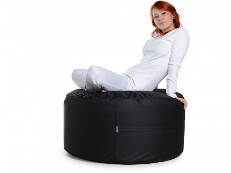 Juubag-rondo-Nylon-Sitzpouf 90cm schwarz