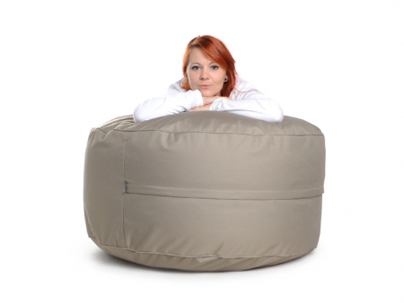 Juubag-rondo-Nylon-Sitzpouf 90cm taupe