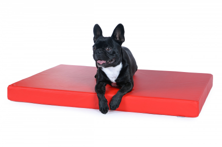 Hundematte Luvano Kunstleder 100x70 cm rot