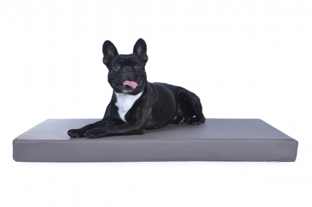 Hundematte Luvano Kunstleder 100x70 cm taupe