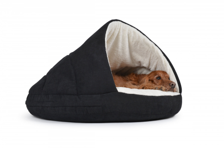 Hundebett Shell Comfort 90x90 cm schwarz