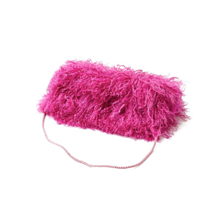 Tibet Lammfell Muff Handwärmer hell pink lila